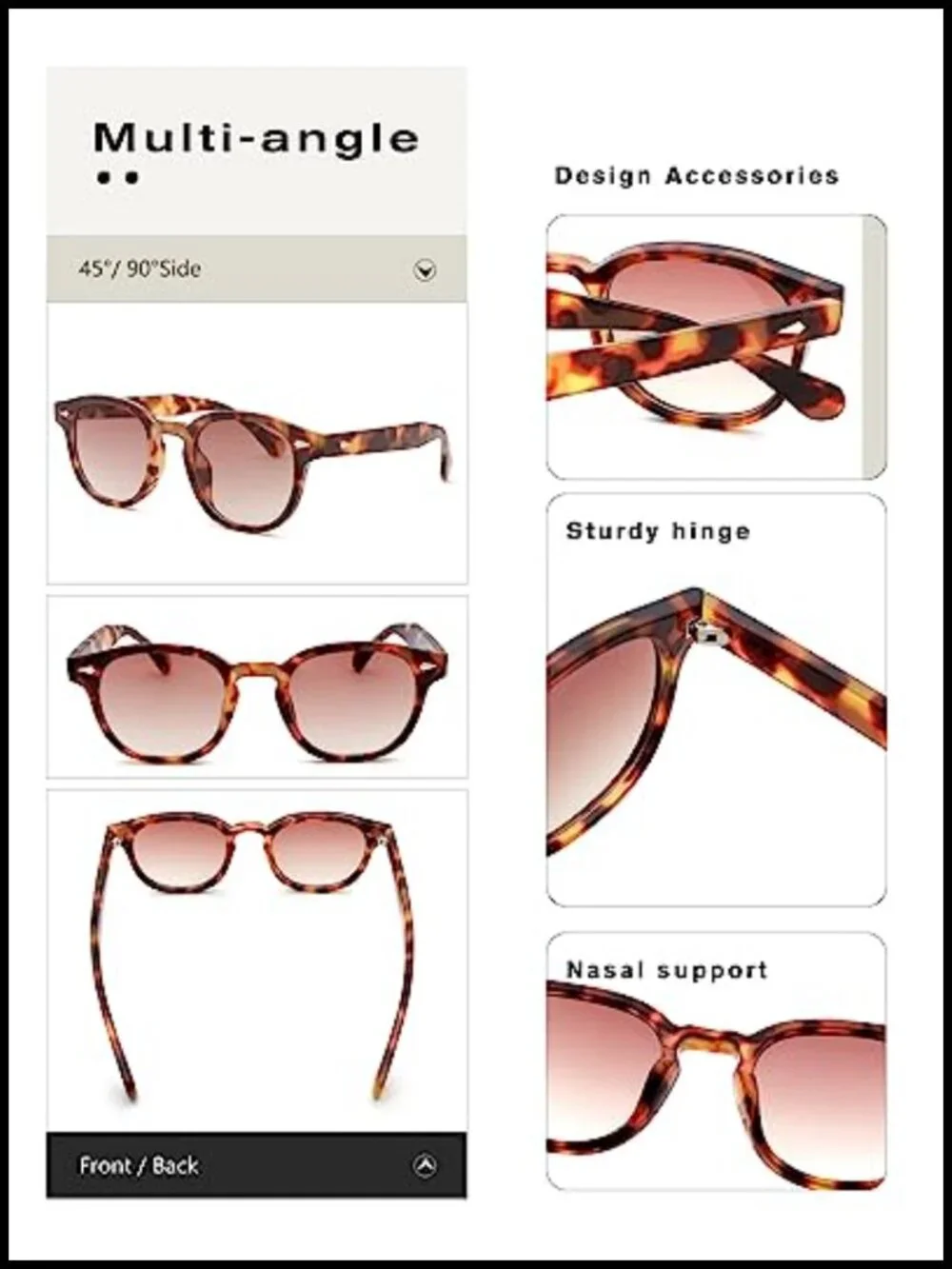 Vintage Round Sunglasses UV400 Protection Trending Celebrity Look